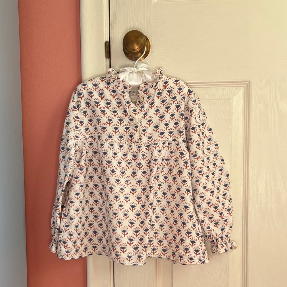 Floral Girls Shirt by Bonheur du Jour